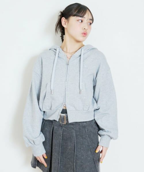 Lovetoxic / ラブトキシック パーカー | 【LTXC/綿100%/セット可】スタッズZIPパーカー | 詳細3