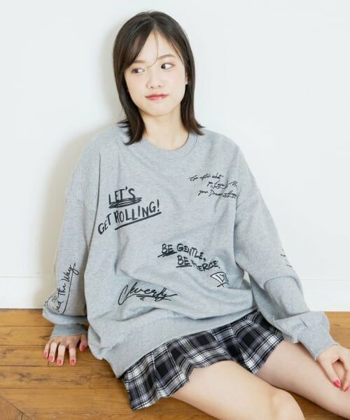 Lovetoxic / ラブトキシック スウェット | 【LTXC/綿100%】グラフィックプルオーバー（トップ グレー）