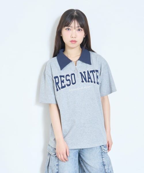 Lovetoxic / ラブトキシック Tシャツ | 【LTXC/綿100%】ハーフジップルーズ半袖T | 詳細8