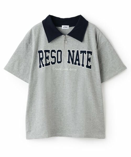 Lovetoxic / ラブトキシック Tシャツ | 【LTXC/綿100%】ハーフジップルーズ半袖T（トップ グレー）