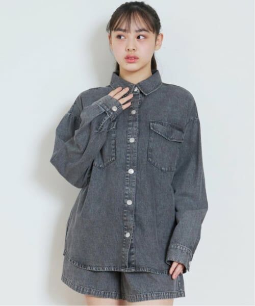 Lovetoxic / ラブトキシック シャツ・ブラウス | 【LTXC】デニムシャツセット(グレー)