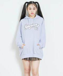 Lovetoxic / ラブトキシック ミニ丈・ひざ丈ワンピース | 【LTXC/綿100%】ロゴパーカチュニックワンピ