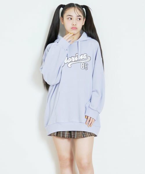 Lovetoxic / ラブトキシック ミニ丈・ひざ丈ワンピース | 【LTXC/綿100%】ロゴパーカチュニックワンピ | 詳細1