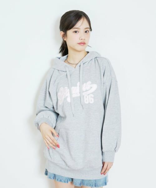 Lovetoxic / ラブトキシック ミニ丈・ひざ丈ワンピース | 【LTXC/綿100%】ロゴパーカチュニックワンピ | 詳細6