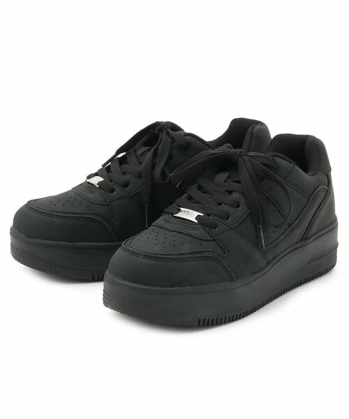 Lovetoxic / ラブトキシック スニーカー | 【LTXC】軽量厚底コートスニーカー（黒）