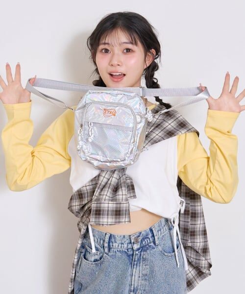 Lovetoxic / ラブトキシック ショルダーバッグ | 【LTXC】【ラク軽】メッシュポケットミニショルダー（シルバー）