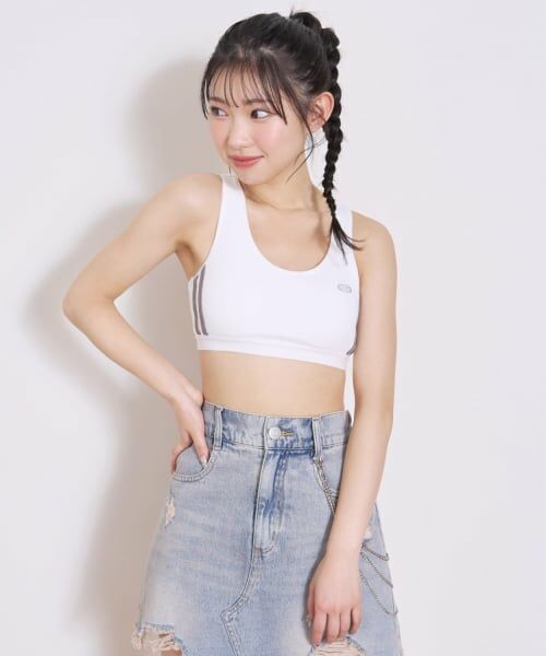 Lovetoxic / ラブトキシック その他インナー・ルームウェア | 【LTXC】ラインハーフトップ（オフ ホワイト）