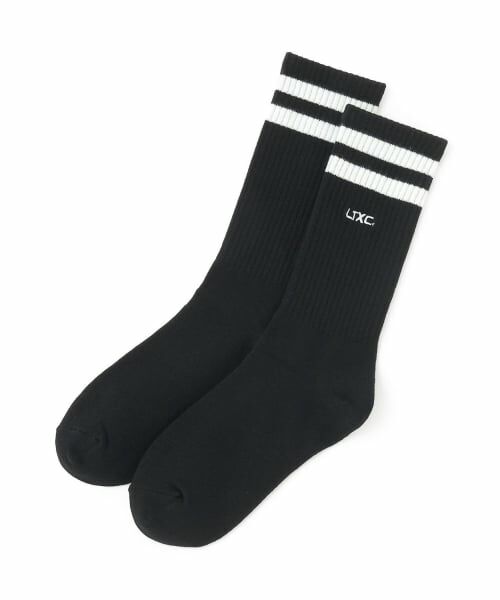 Lovetoxic / ラブトキシック ソックス | 【LTXC】ミドル丈ラインソックス（黒）