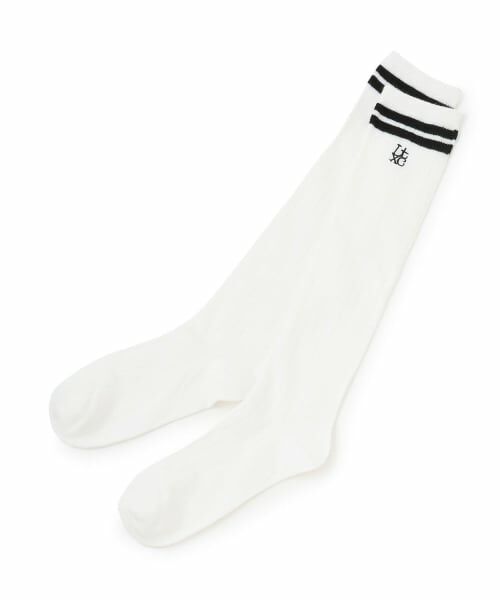 Lovetoxic / ラブトキシック ソックス | ラインリブハイソックス（オフ ホワイト）