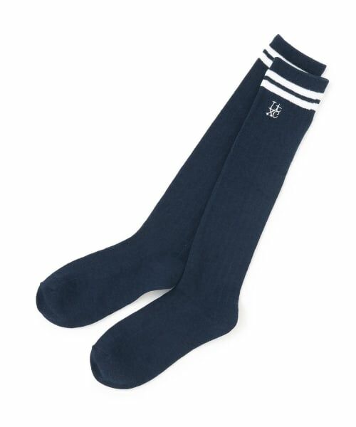 Lovetoxic / ラブトキシック ソックス | ラインリブハイソックス（紺）