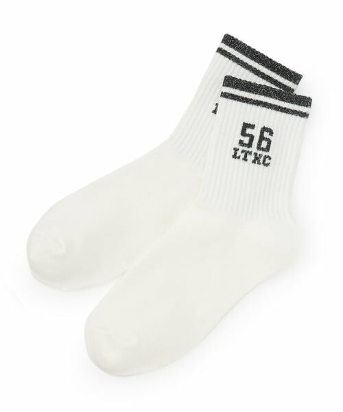 Lovetoxic / ラブトキシック ソックス | 【LTXC】ナンバーラメクルーソックス（オフ ホワイト）