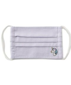 ワンポイント刺しゅうプリーツマスク