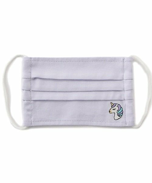 Lovetoxic / ラブトキシック 服飾雑貨 | ワンポイント刺しゅうプリーツマスク（ラベンダー）