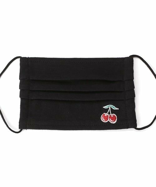 Lovetoxic / ラブトキシック 服飾雑貨 | ワンポイント刺しゅうプリーツマスク（黒）