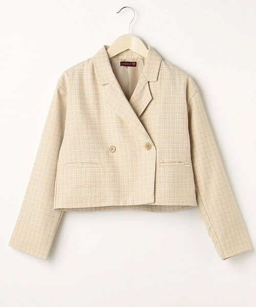 Lovetoxic / ラブトキシック ブルゾン | チェックジャケット（ベージュ）