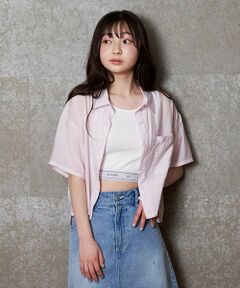 Lovetoxic / ラブトキシック シャツ・ブラウス | インナーつき半袖シアーシャツ