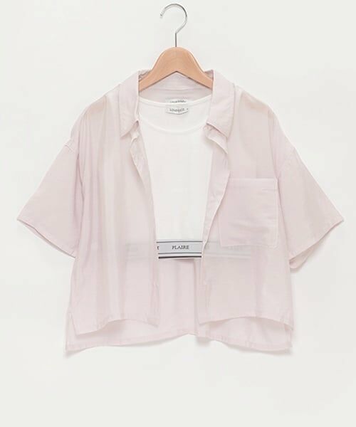 Lovetoxic / ラブトキシック シャツ・ブラウス | インナーつき半袖シアーシャツ | 詳細13