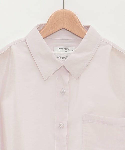 Lovetoxic / ラブトキシック シャツ・ブラウス | インナーつき半袖シアーシャツ | 詳細2