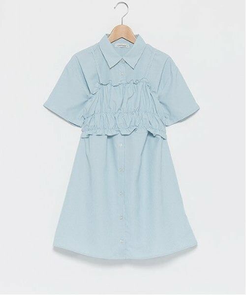 Lovetoxic / ラブトキシック ミニ丈・ひざ丈ワンピース | ビスチェ付シャツワンピース | 詳細10