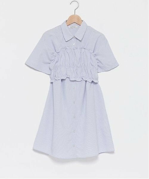 Lovetoxic / ラブトキシック ミニ丈・ひざ丈ワンピース | ビスチェ付シャツワンピース | 詳細11