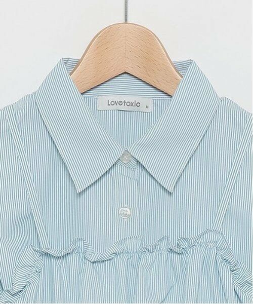 Lovetoxic / ラブトキシック ミニ丈・ひざ丈ワンピース | ビスチェ付シャツワンピース | 詳細3