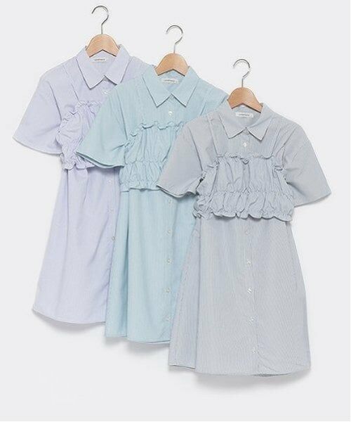 Lovetoxic / ラブトキシック ミニ丈・ひざ丈ワンピース | ビスチェ付シャツワンピース | 詳細9