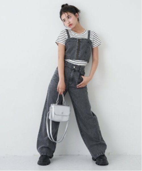 Lovetoxic / ラブトキシック その他パンツ | 【LTXC】デニムビスチェセットアップ(グレー)