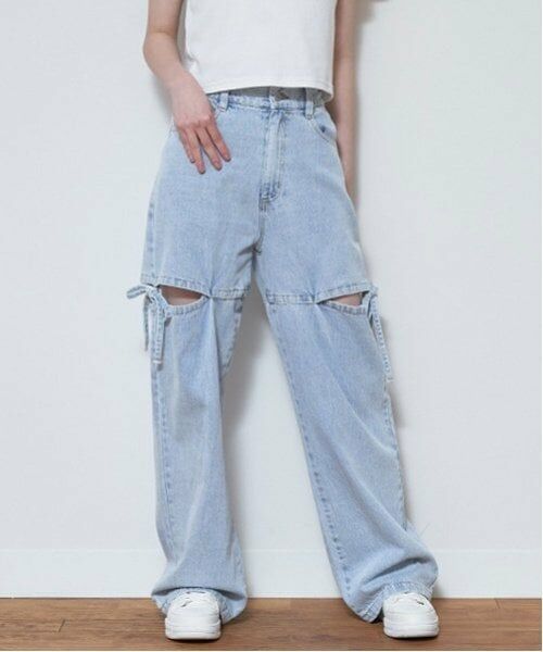 Lovetoxic / ラブトキシック その他パンツ | サイドスリットリボンデニム | 詳細3