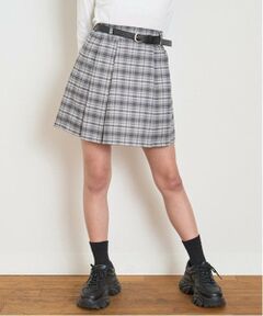 Lovetoxic / ラブトキシック ミニ・ひざ丈スカート | 【GOODPRICE】ベルトつきチェックプリーツスカパン