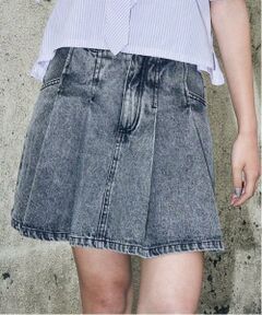 Lovetoxic / ラブトキシック ミニ・ひざ丈スカート | 【LTXC】デニムプリーツスカパン