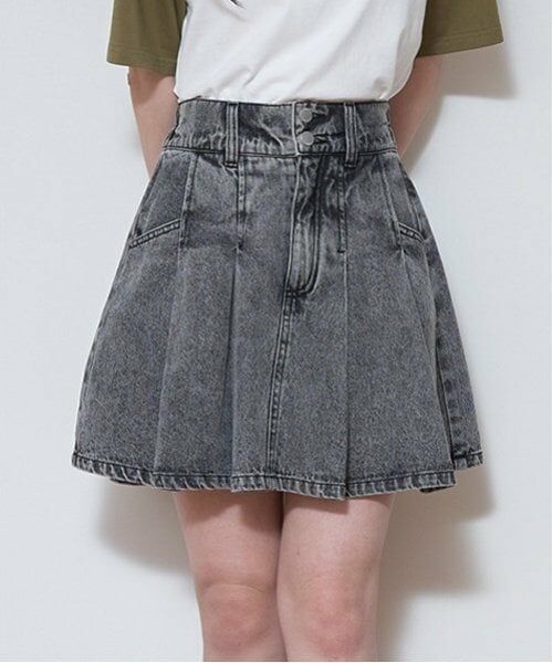Lovetoxic / ラブトキシック ミニ・ひざ丈スカート | 【LTXC】デニムプリーツスカパン | 詳細2