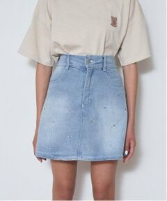 Lovetoxic / ラブトキシック ミニ・ひざ丈スカート | ハートスタッズ台形スカート