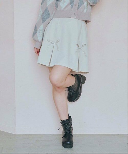 Lovetoxic / ラブトキシック ミニ・ひざ丈スカート | リボンボックスプリーツスカート | 詳細1