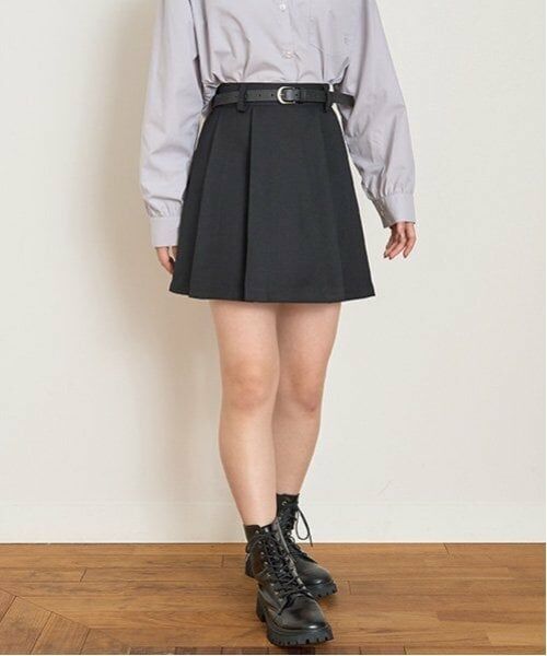Lovetoxic / ラブトキシック ミニ・ひざ丈スカート | 【GOODPRICE】無地プリーツスカパン（黒）