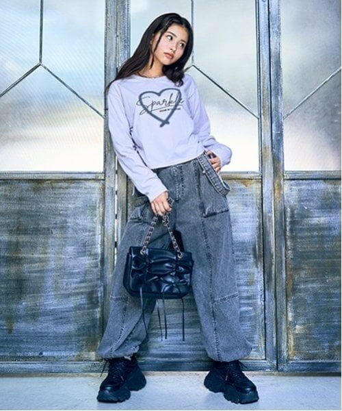 Lovetoxic / ラブトキシック その他パンツ | 【LTXC】サス付ルーズジョグパンツ | 詳細17