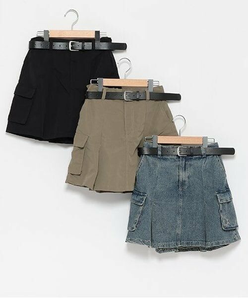 Lovetoxic / ラブトキシック ミニ・ひざ丈スカート | 【LTXC】ベルト付カーゴボックススカパン | 詳細16