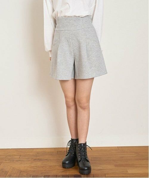Lovetoxic / ラブトキシック ショート・ハーフ・半端丈パンツ | 【GOODPRICE】カットハイウェストショートパンツ（グレー）