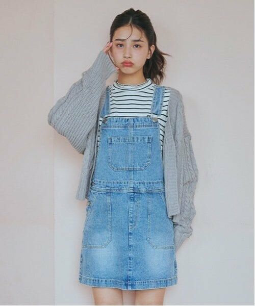 Lovetoxic / ラブトキシック ミニ丈・ひざ丈ワンピース | デニムジャンスカ | 詳細1