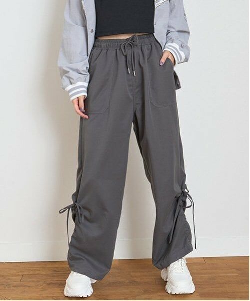 Lovetoxic / ラブトキシック その他パンツ | 【LTXC】ギャザードロストカーゴパンツ（チャコール）