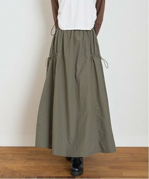 Lovetoxic / ラブトキシック ミニ・ひざ丈スカート | 【LTXC】ギャザーロングスカート(カーキ)