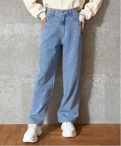 Lovetoxic / ラブトキシック その他パンツ | フラワー刺しゅうデニムパンツ