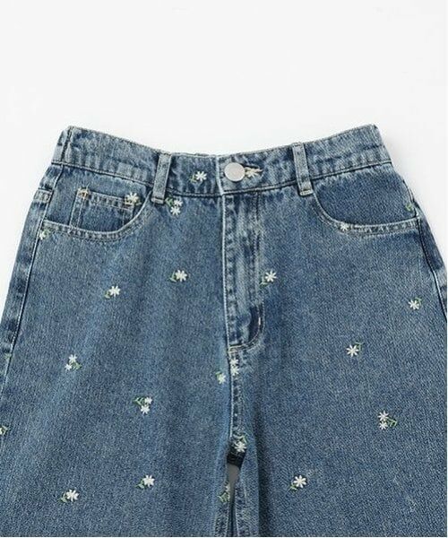 Lovetoxic / ラブトキシック その他パンツ | フラワー刺しゅうデニムパンツ | 詳細2