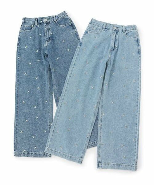 Lovetoxic / ラブトキシック その他パンツ | フラワー刺しゅうデニムパンツ | 詳細8