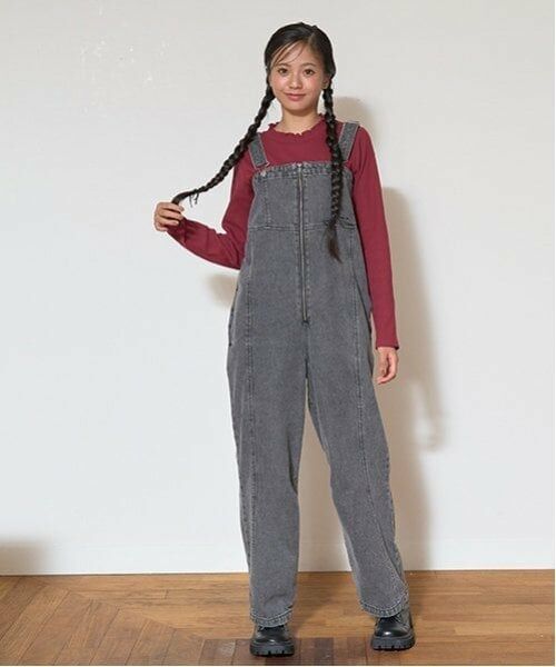 Lovetoxic / ラブトキシック サロペット・オールインワン | デニムオールインワン（グレー）