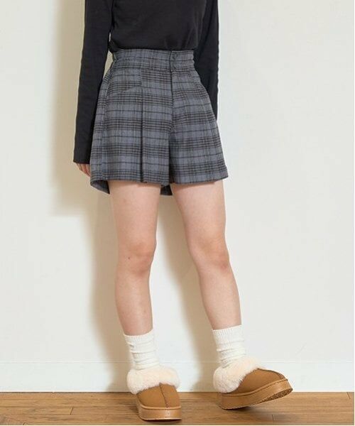 Lovetoxic / ラブトキシック ショート・ハーフ・半端丈パンツ | 【GOODPRICE/起毛】ハイウエストショートパンツ（グレー）