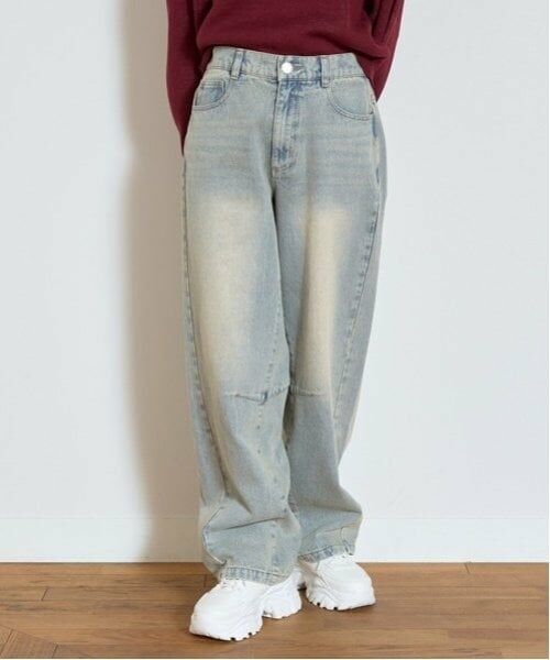 Lovetoxic / ラブトキシック その他パンツ | ルーズワイドデニムパンツ11oz（ブルー）