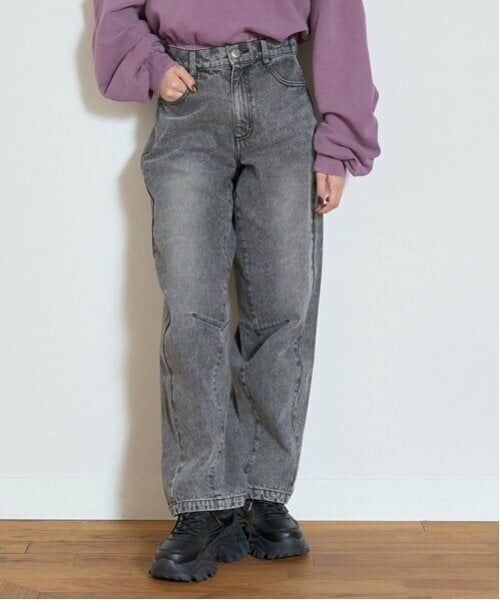 Lovetoxic / ラブトキシック その他パンツ | ルーズワイドデニムパンツ11oz（グレー）