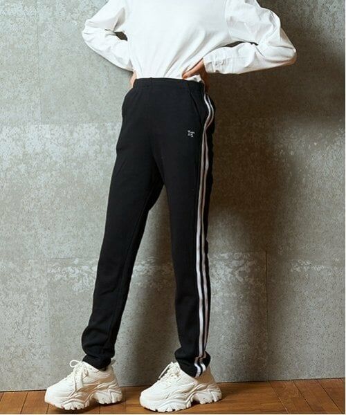 Lovetoxic / ラブトキシック レギンス・スパッツ | 【ベーシック/裏シャギー】10分丈ラインレギパン（黒）