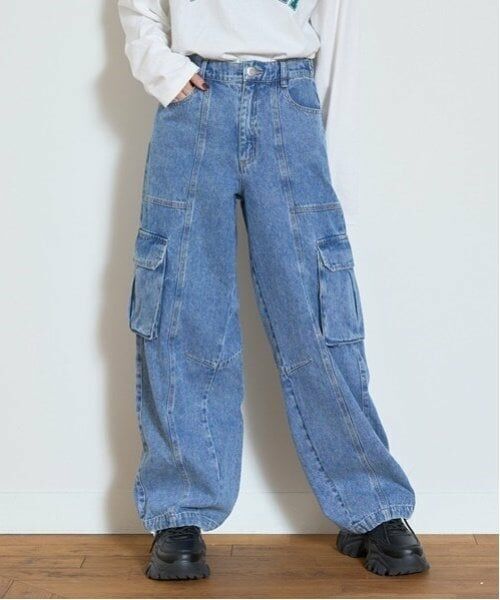 Lovetoxic / ラブトキシック その他パンツ | 【LTXC】ワイドデニムカーゴ | 詳細1
