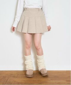 Lovetoxic / ラブトキシック ミニ・ひざ丈スカート | ウールライクプリーツスカパン